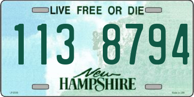 NH license plate 1138794