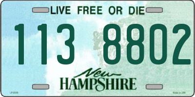 NH license plate 1138802