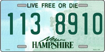 NH license plate 1138910