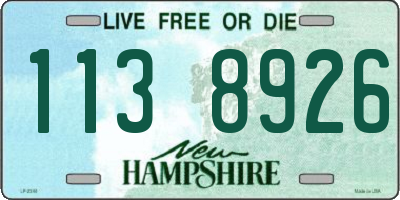 NH license plate 1138926