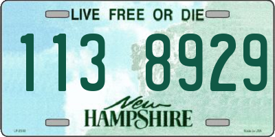 NH license plate 1138929