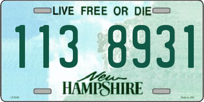 NH license plate 1138931