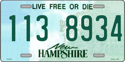 NH license plate 1138934
