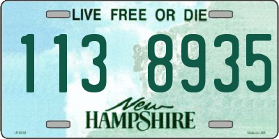 NH license plate 1138935