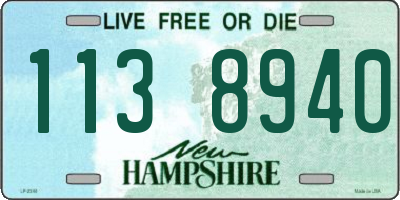 NH license plate 1138940