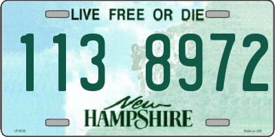 NH license plate 1138972