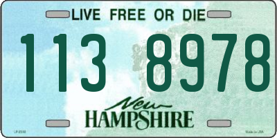 NH license plate 1138978
