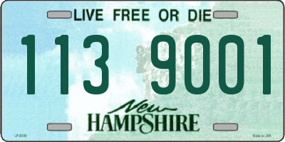 NH license plate 1139001
