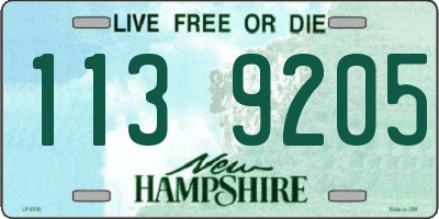 NH license plate 1139205