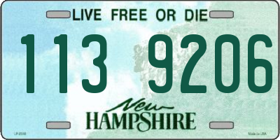 NH license plate 1139206