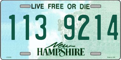 NH license plate 1139214