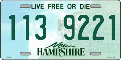 NH license plate 1139221
