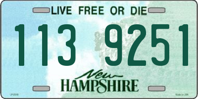 NH license plate 1139251