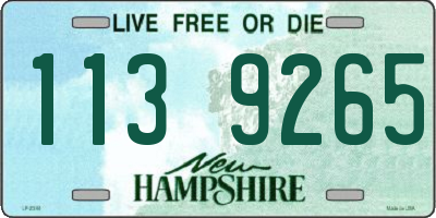 NH license plate 1139265