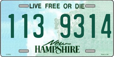 NH license plate 1139314