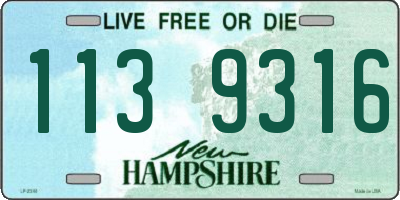 NH license plate 1139316