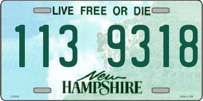NH license plate 1139318