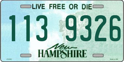 NH license plate 1139326
