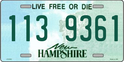 NH license plate 1139361