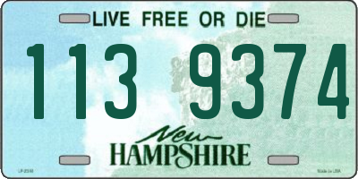NH license plate 1139374