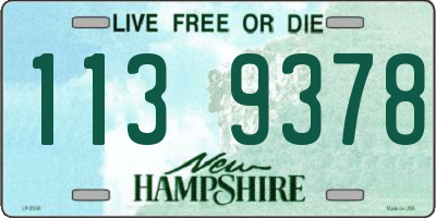 NH license plate 1139378