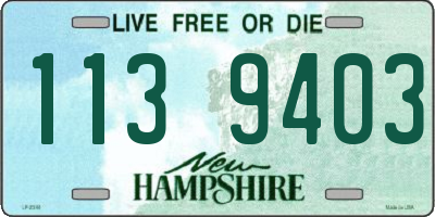 NH license plate 1139403