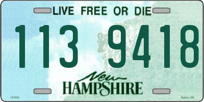 NH license plate 1139418