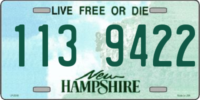 NH license plate 1139422