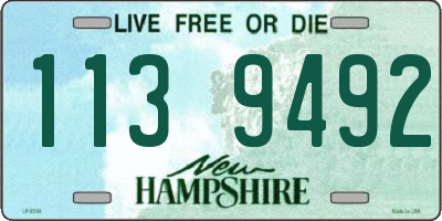 NH license plate 1139492