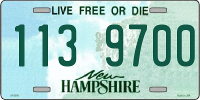 NH license plate 1139700