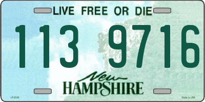 NH license plate 1139716