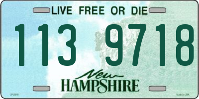 NH license plate 1139718