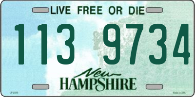 NH license plate 1139734