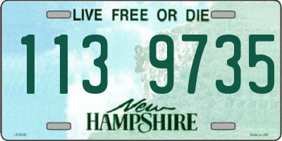 NH license plate 1139735