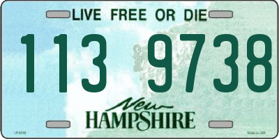 NH license plate 1139738