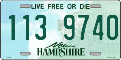 NH license plate 1139740