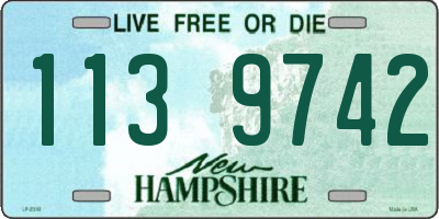 NH license plate 1139742