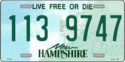 NH license plate 1139747