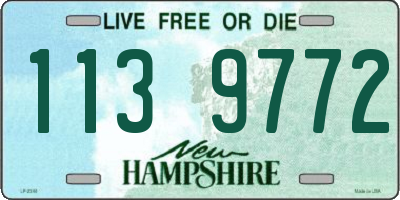 NH license plate 1139772