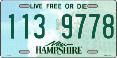 NH license plate 1139778
