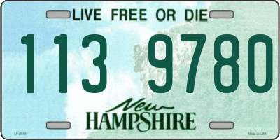 NH license plate 1139780