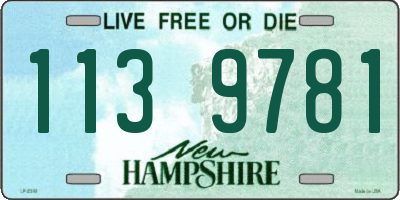 NH license plate 1139781