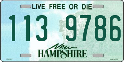 NH license plate 1139786
