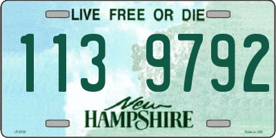NH license plate 1139792