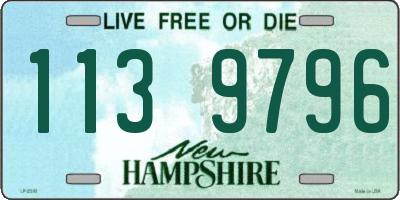 NH license plate 1139796