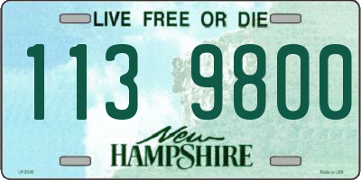 NH license plate 1139800