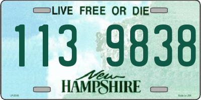 NH license plate 1139838