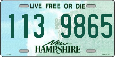 NH license plate 1139865