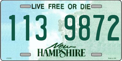 NH license plate 1139872