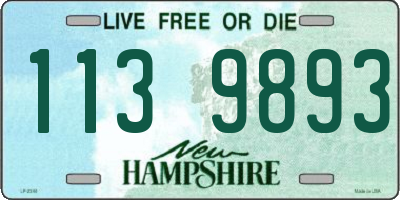 NH license plate 1139893